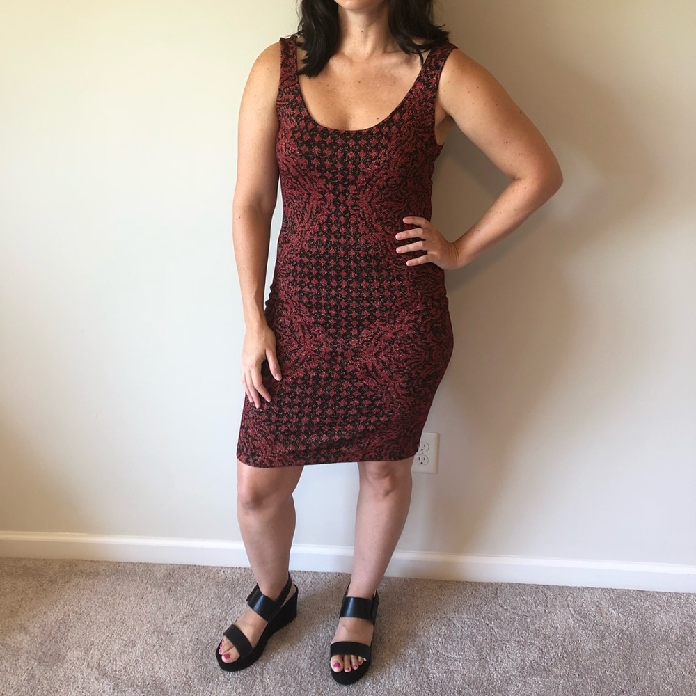 Rock & Republic Red & Black Dress